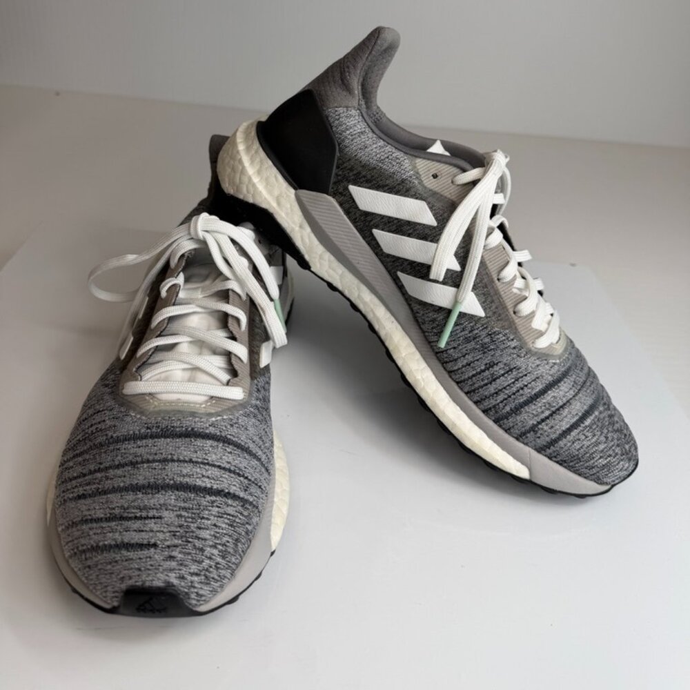 Adidas Shoe Women 8.5 SolarGlide Knit Low Top Lace Sneaker Train Run Gym Core Ex